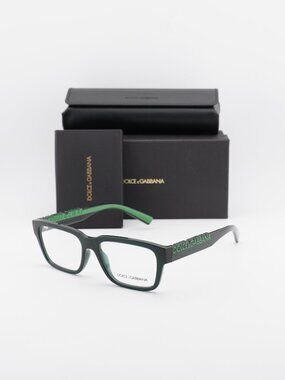 Dolce & Gabbana DG5112 3008 Rectangle Eyeglasses - Green 55mm